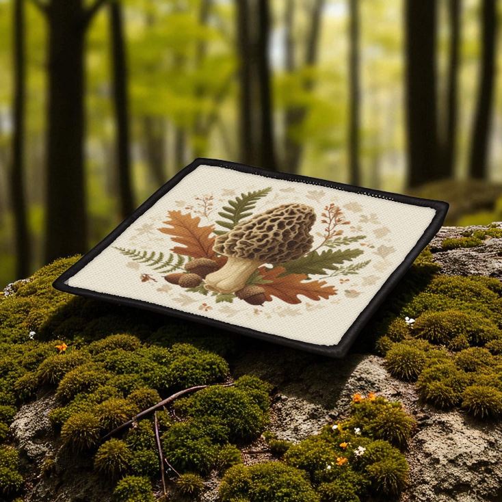 Botanical Oak Leaf & Acorn Wreath" Morel Mushroom Patch | Native Morels™